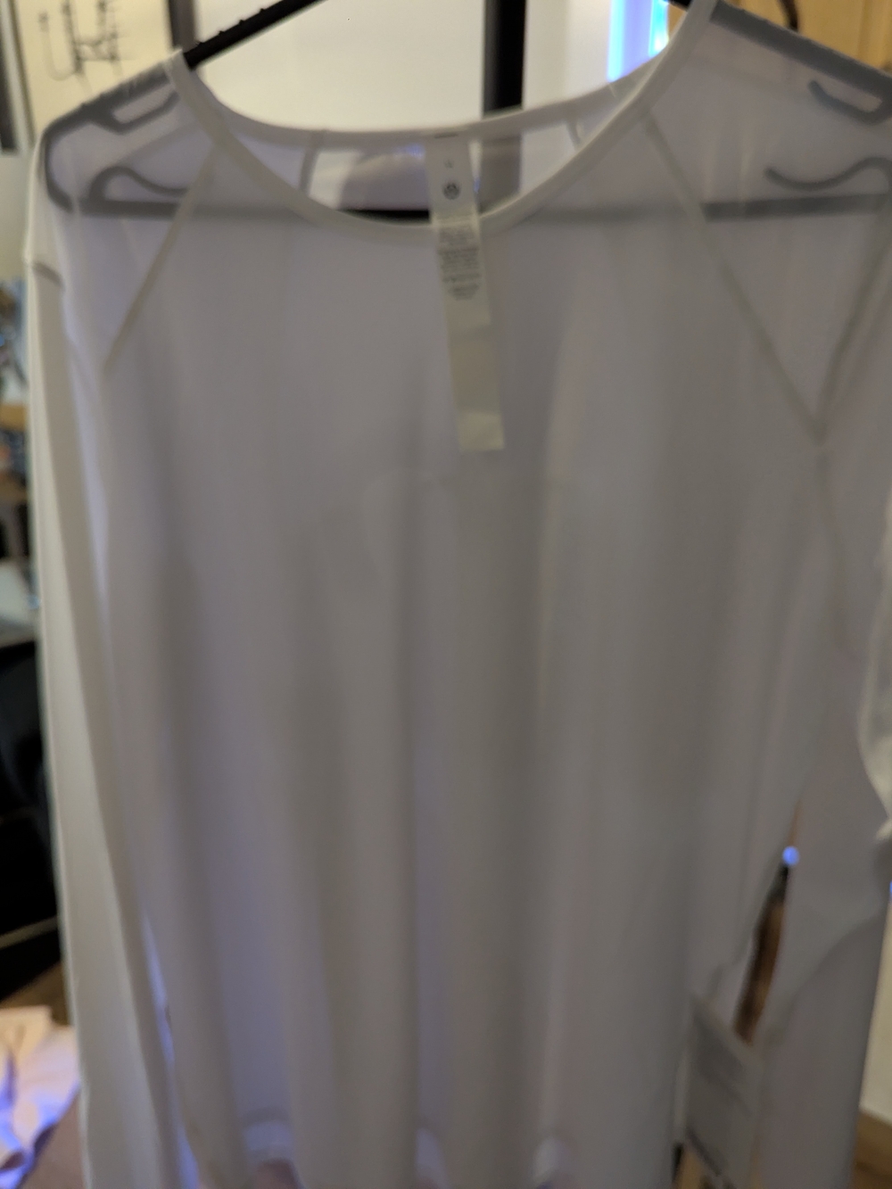lululemon athletica Sheer White Long-Sleeve Tunic Top